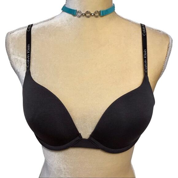 Calvin Klein NWOT Dark Grey Demi Bra Women 36C *Pls See Description* - Picture 1 of 11